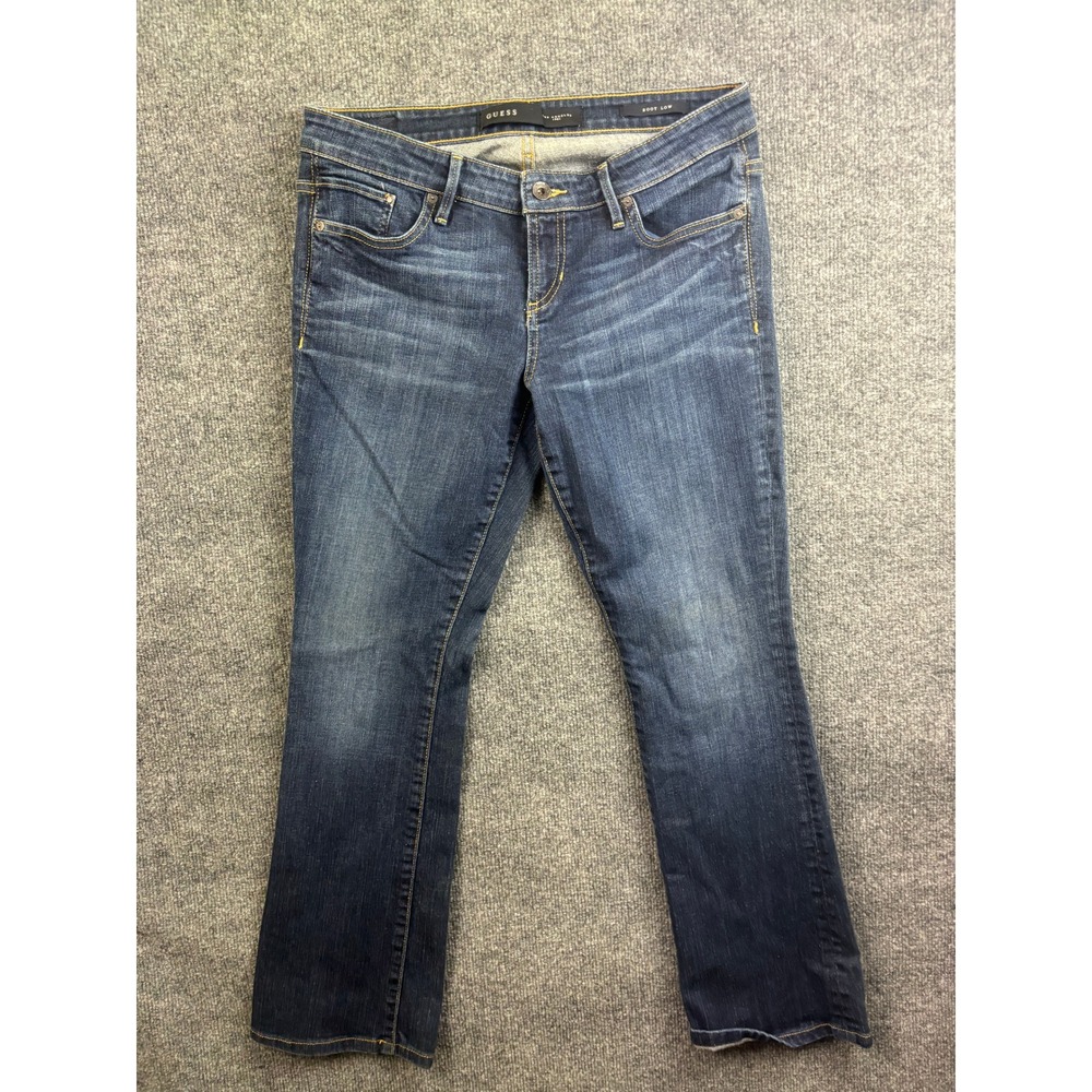 Guess Boot Low Jeans Womens 29 Dark Wash Stretch Low Rise Denim WB1AE2R1K40